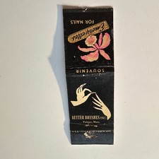 Better Brushes Inc Emery- ettes Palmer MA Vintage Matchbook Cover 4MB119-2 picture