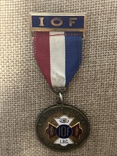 IOF Order Foresters 100 Years Anniversary Century Service 1974 Medal Pin Ribbon picture