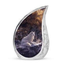 Mystical Forest Wolf Urn For Ashes For Women - Decorative Urn - Urn For Ashes picture