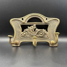ANTIQUE C.J.O. JUDD CAST IRON RACE CAR WALL HOOK RACK OIL GAS NASCAR SIGN RARE picture