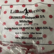 Vtg Lillian Vernon Dishpacks Red Polka Dot Cover Coffee Pot Mixer Toaster Work picture