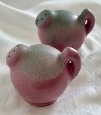 1930’s Niloak Ozark Dawn II Ball Salt & Pepper Shakers Arkansas  picture