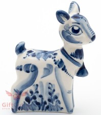 Deer Bamby fawn collectible Gzhel Porcelain Figurine Гжель picture