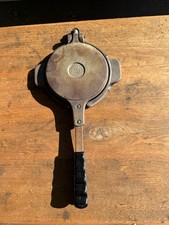 Vintage Jotul Norway Cast Iron Krumkake Pizzelle Iron Floral w Base picture