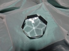 Baccarat Crystal Faceted Paperweight with Engraved Logo picture