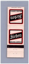 Sieben's Chicago IL River North Brewery, Brewing Company, Follow 1960s Matchbox picture