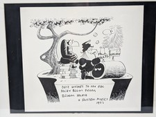 Broom-Hilda Cartoon Litho Print with Original Autograph, signed by Russell Myers picture