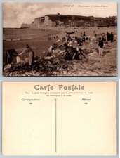 Étretat France RPPC - Blanchisseuses Falaises d'Amont Washerwomen Beach Life picture