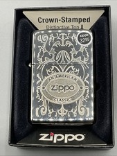 NEW Genuine ZIPPO USA Windproof  Oil Lighter 24751 American Classic Crown Stamp picture