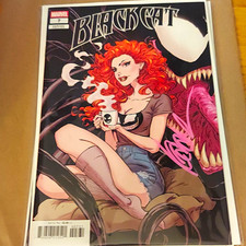 2X SIGNED Black Cat #7, #8 Connecting Covere Signed Kaare Andrews w/COA's RARE picture