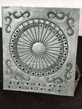 Vtg Madison House Oneida Pewter Portugal Perpetual Calendar Scrolled Side Stands picture