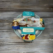 Pioneer Woman Fancy Flourish 6 Piece Ceramic Nesting Bowl Set W Lids That Seal picture