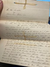 1827 Handwritten Ribbon Bound  Estate Law Legal Document picture