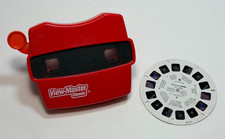 Red Classic ViewMaster Reel Slide 3D Viewer Mattel 2014 & Space Discovery Reel picture