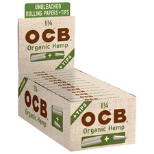 OCB Organic Hemp 1 1/4 Rolling Papers + Tips (Full Box of 24 Booklets) picture