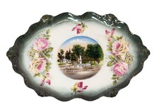 NORFOLK, Connecticut CT Antique NORFOLK FOUNTAIN Souvenir China Dish Plate picture