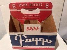 Vintage Rare Faygo 50's 60s Cardboard Carrier 6 Pack 12oz - Bottle Master Brand picture