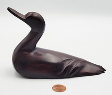 VTG Hand-Carved Ironwood Folk Art Duck Sculpture from Seri Artisan, Mexico  picture