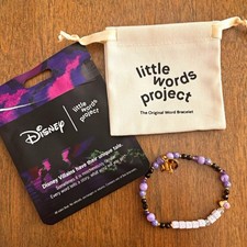 Little Words Project Disney Villains “SPEAK UP” Beaded Word Bracelet- Brand New picture