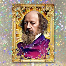 Lord Alfred Tennyson Holographic Golden Icon Art Card 01/10 Starpop Signed Print picture