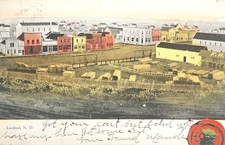 1906 Picture Postcard - Lansford, North Dakota - Hand Colored ~ #-7810 picture