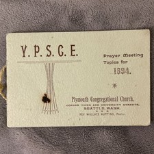 Antique 1894 Seattle Prayer Meeting Booklet Jesus Christian Christianity  picture