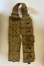 MS030J Original WWI US Military M1918 Dismounted 10 Pocket Rifle Cartridge Belt picture