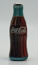 Coca-Cola Bottle Shaped Tin Container 1998 Red Brown Green Soda Theme picture