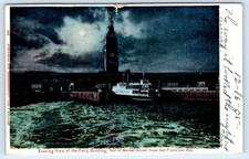 Ferry Building night view - San Francisco CALIFORNIA UDB 1905 Postcard picture
