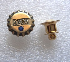 Pepsi Cola Lapel Pin Tie Tack 5 Year Anniversary 10K Gold Emblem 2.2 grams picture