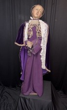 Antique 40” Santo de Vestir Cage Doll Polychrome Wood Glass Eyes Religious picture