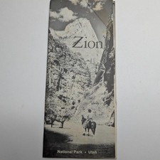 Vtg Zion National Park Utah Brochure Travel Guide National Park Service NPS picture