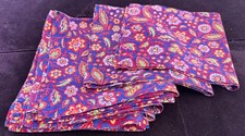 Vintage Williams Sonoma Large Colorful Floral Cotton Napkins - Serves 12  B363 picture