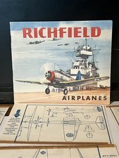 1941 Richfield Airplanes Booklet 12 Cards Charles Rosner picture