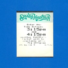 Splash Mountain Fastpass Rare Original Style Walt Disney World Ticket Fast Pass picture