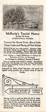 McRorie's Tourist Home Jacksonville FL c.1938 Brochure Pig'n Whistle Dining Room picture
