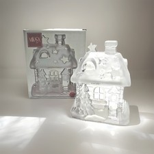 Mikasa Winters Cottage Frosted Crystal Candleholder 6.25