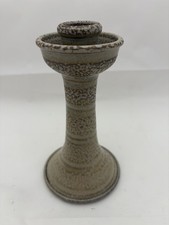 Vintage D.L. Owens Handcrafted Stoneware Candlestick picture