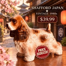 Shafford Japan Vintage 1980s Cocker Spaniel Dog Ceramic Figurine picture