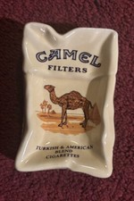 SEALED IN BOX NEW Camel Crushed Cigarette Pack Ceramic Ashtray Vintage Crumpled picture