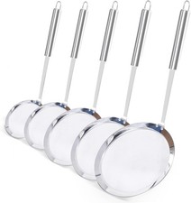  Fine Mesh Strainer Set of 5 with Handle, 304 Fine Mesh Stainless Steel 5 Pack picture