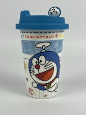 Doraemon Ceramic Travel Mug BONZEAL 300ml Coffee Cup w/ Silicone Lid picture