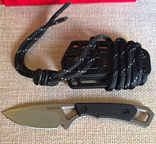 Kershaw Brace 2085 Fixed Blade Knife Stainless Drop Point Plain Edge Sheath picture