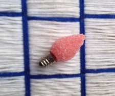 C7 new LED lighted ice coated RED CHRISTMAS LIGHT bulb coating iced frost sugar picture