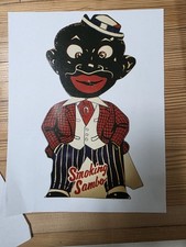 Vintage Black Americana Smoking Sambo Standee Fireworks Cardboard Novelty 1930's picture