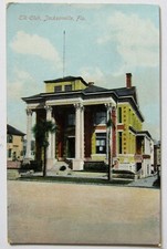 Jacksonville Florida Elk Club House Antique Postcard 1909 picture