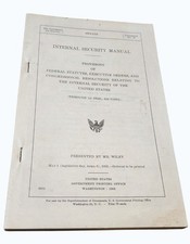 1953 Internal Security Manual Senate 83rd Congress 1st Session picture