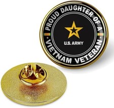 Proud Daughter of a Vietnam Veteran Tie Suit Shirt Lapel Pin - Gold picture