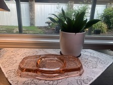 VTG Cambridge Pink Depression Glass Vanity Dish 1920s or 1930s picture