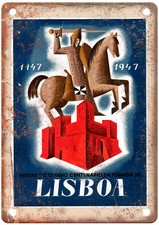 Vintage LISBOA Travel Poster Retro Look Sign T1707 picture